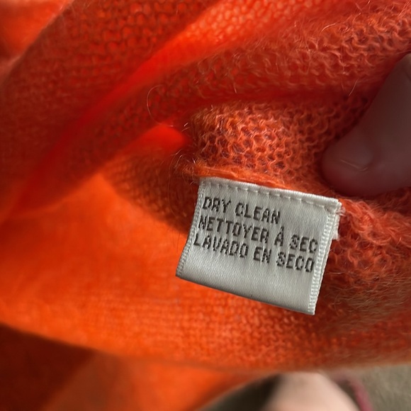 Velma Scooby Doo Halloween Costume Orange Mohair Wool Nylon Blend Crop M Sweater - Picture 7 of 8